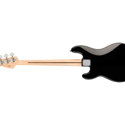 Used Squier Sonic Precision Bass Electric Guitar - Black w/ Laurel FB image 7