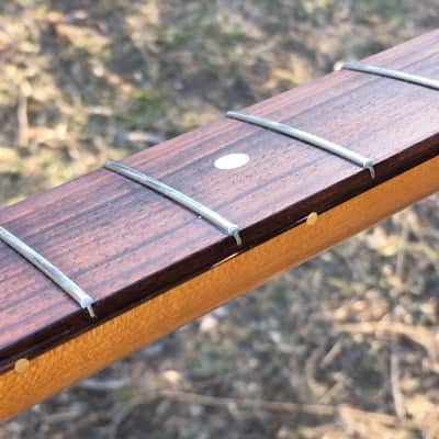 Custom Lefty Aged Loaded Relic Fender Lic. Strat Guitar Neck Amber Nitro Nickel Tuners image 6