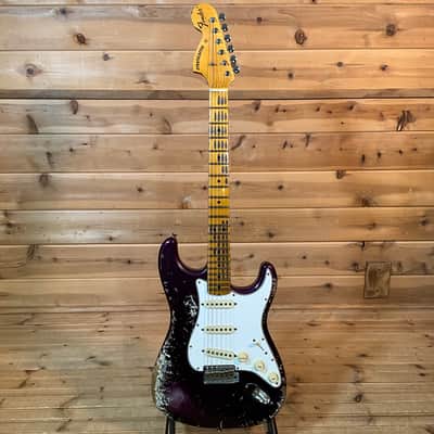 Fender Custom Shop 1969 Stratocaster Heavy Relic Electric Guitar - Aged Purple Metallic image 2