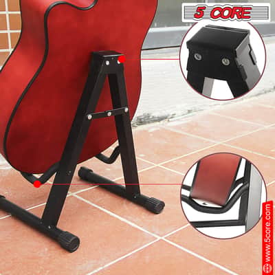 Amazon: 5 Core Guitar Stand Floor Adjustable Heavy Duty A Frame Universal Folding Acoustic Electric Bass Mandolin Banjo Violin Stands For On Stage Studio image 10