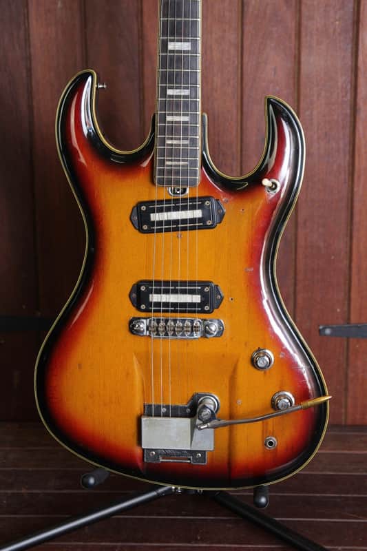Teisco DG-67 Solidbody 1960's Sunburst Made in Japan image 1