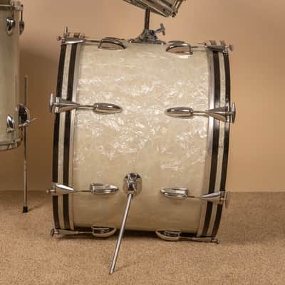 1960s Slingerland Modern Solo White Marine Pearl Drum Set image 9