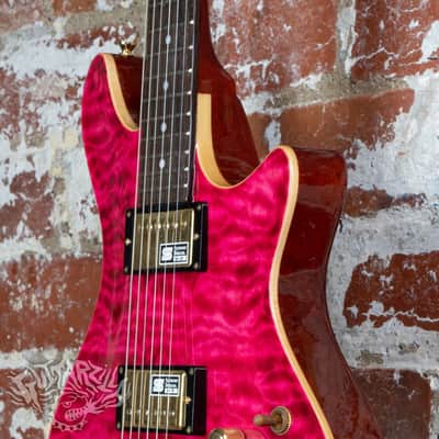 Edwards Potbelly PO-105D Quilted Maple 2013 See Thru Pink MIJ Japan ESP image 4