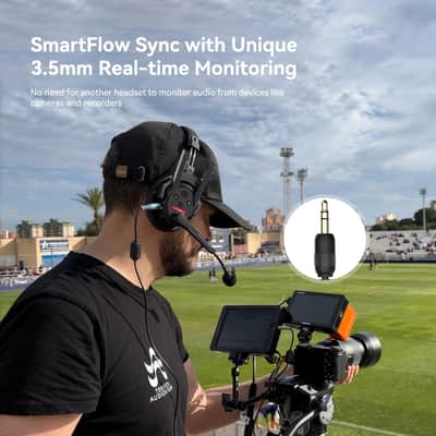 SYNCO XTalk XPro9 Wireless Intercom Headset System with Antenna Enhanced Signal Reception Support 500m/1640ft 2.4GHz 9-Person Team Communication,24-Hour Battery Life image 2