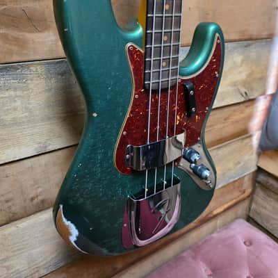 2023 Fender Custom Shop Jazz Bass B2 '62 RELIC (Pre-Owned) - Aged Sherwood Green w/ Hard Case image 4