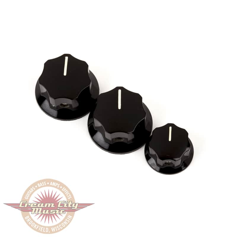 Fender Jazz Bass Volume/Tone Knobs in Black image 1