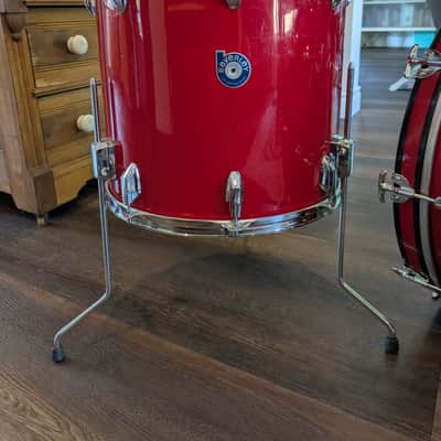 Beverley "Panorama" Drumkit 1960s-70s - Red Silk image 8