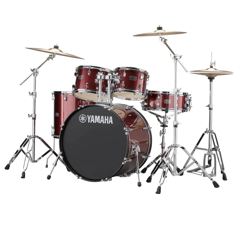 Yamaha Rydeen Drum Kit, Burgundy Sparkle w/ Hardware And Paiste Cymbals RDP2F5-BGG image 1