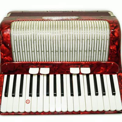 Cantulia Senorita 72 Bass Accordion, Rare Old German Piano Accordian, New Straps, 2367, Keyboard Accordion Instrument, Rich and Bright Sound image 8