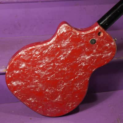 1962 Supro Belmont (National/Valco) Pink Pearloid Electric Guitar (VIDEO! Fresh Refret+Work, Ready) image 13