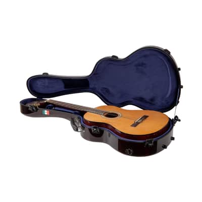 Crossrock 4/4 Classical Guitar Case in 100% Carbon Fiber for Touring Show, 7 lb Flight Case, Red with Mexico Flag image 3