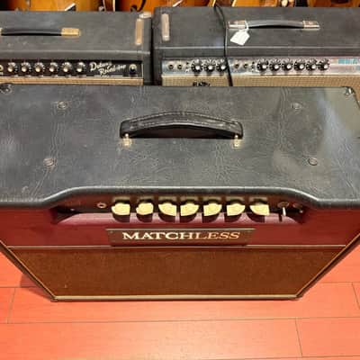 1997 Matchless Chief 100 2 x 12" Combo Amp Burgundy and Black image 3