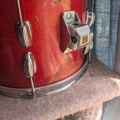 Slingerland 13" rack tom 1970s-1980s - Red image 2
