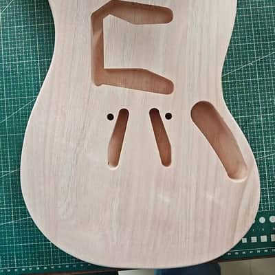 Mahogany Wood Mustang Style Unfinished Guitar Body image 1