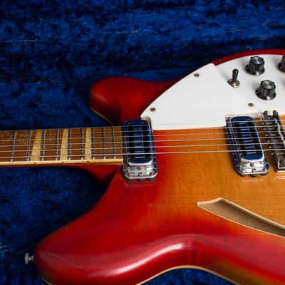 Rickenbacker  Model 360 Thinline Hollow Body Electric Guitar (1967), ser. #GB-572, original silver Tolex hard shell case. image 15