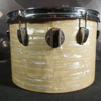 Ludwig Concert Tom 13" Diameter x 9" Depth 1970s - White Perloid w/ Case image 5