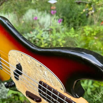 1973 Fender Mustang Bass - Sunburst - Clean Amazing Player - HSC image 10