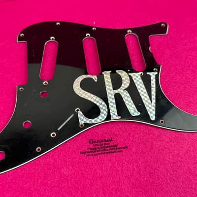 GVT Aged SRV "Number One" Pickguard for Stratocaster® – LTD No.1 B/W/B 3-Ply (1963–69 Style) image 4