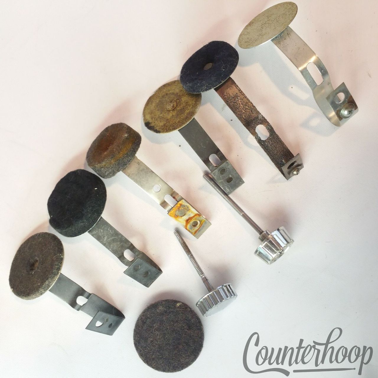 Pearl Mufflers Parts Lot Snare/Tom/Floor Drum Dampers Mutes Felt Vintage 60s-70s — main photograph