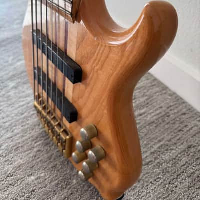 Conklin custom 7 string bass 1998 with Bartolini pickups and piezo bridge image 8