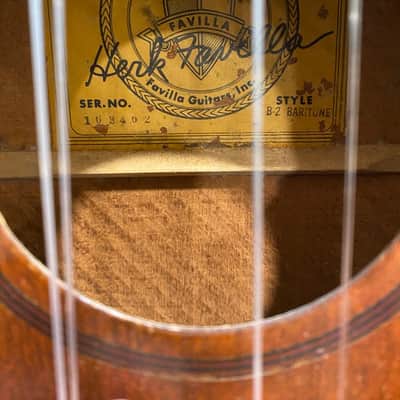 Vintage 1960's Favilla Baritone Ukulele image 5