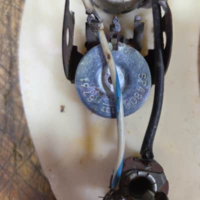 Vintage RARE 1958 Supro Silvertone Belmont Electric Guitar Pickguard Pots Input Jack Luthier Parts image 7