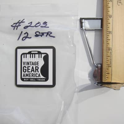 Gibson Acoustic 12 String Guitar Tailpiece Authentic Vintage Part Circa-1960s-Chrome image 5