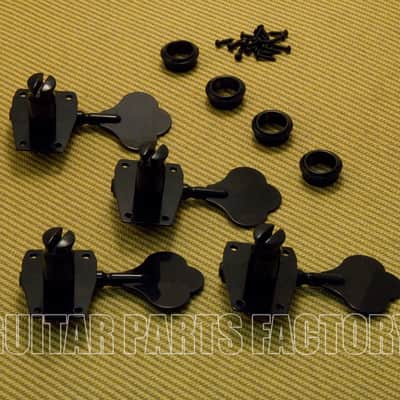 GB400BK-SET-L 4-Inline Left-Handed Black Bass Tuners w/ Mounting Hardware image 2