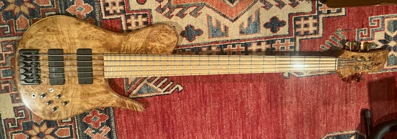 Pure Custom 5 String Bass 2000's - Natural with Quilting
