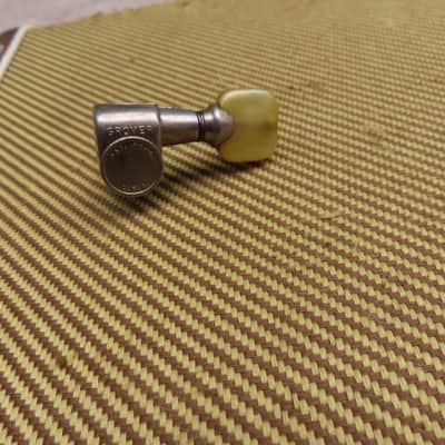 GROVER 1950's PAT PEND TUNER NICKEL IVORY TIP FLAT BACK FUTURA VINTAGE ORIGINAL USA BASS SIDE #1 image 1