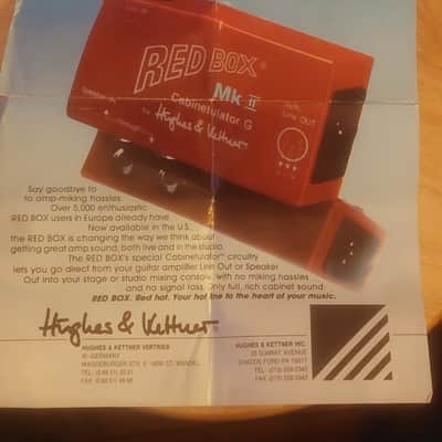 Hughes & Kettner Red Box Cabinetulator G MK II 1992 - Red image 9