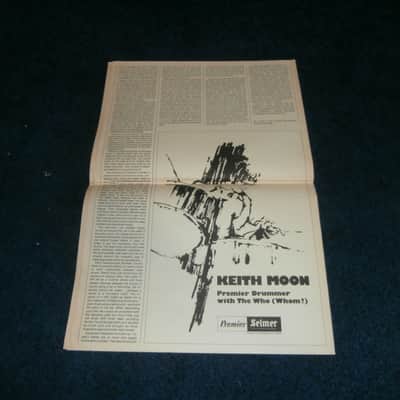 Vintage 1973 Ampeg Plug Newspaper w/ Original Mick Jagger Rolling Stones Poster! image 9