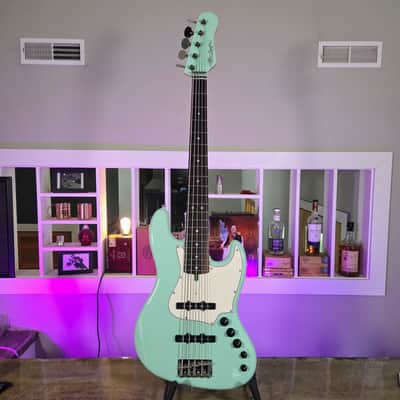 Alleva Coppolo LG5 Standard in Surf Green: White Pickguard, Indonesian Rosewood Fingerboard & AC In-House 60s Pickups image 6