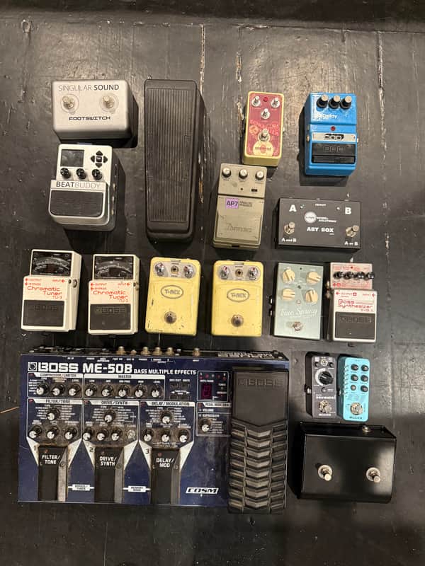 Guitar pedal lot: boss reverb DOD delay Ibanez t-rex image 1