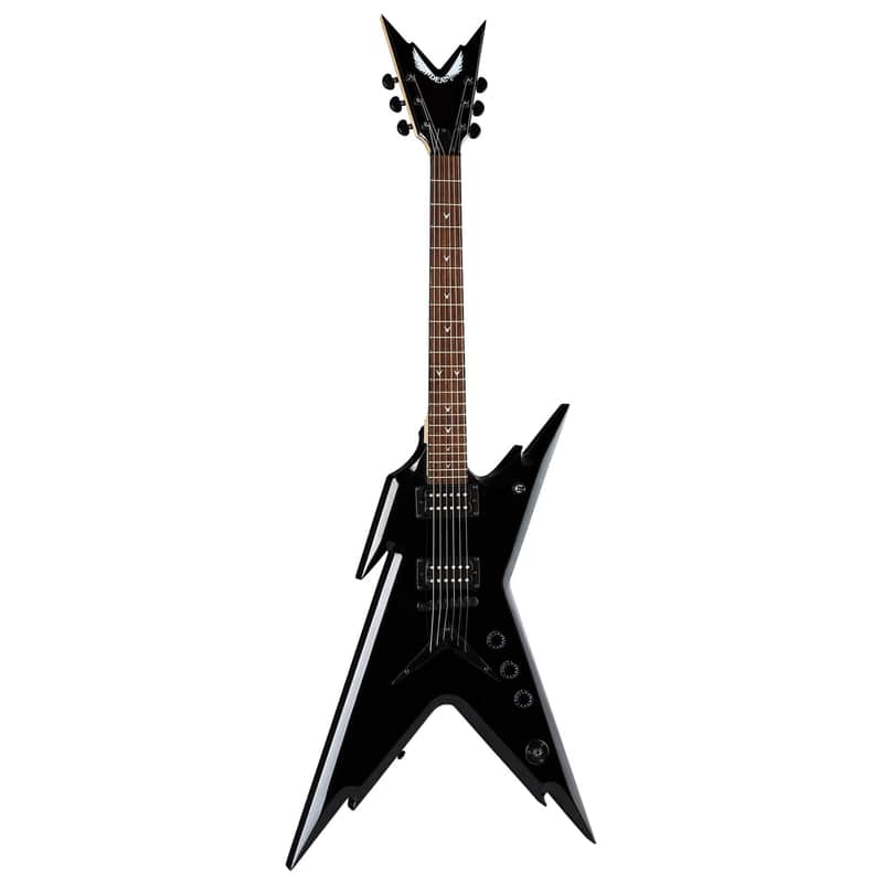 Dean Guitars Razorback X Classic Electric Guitar Black image 1