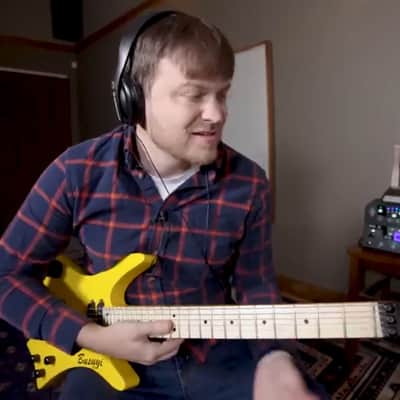 4 String Short Scale Neck Through Bass/6 String Tremolo Busuyi Double Sided, Headless Guitar Multi Scale + Hard Case image 4
