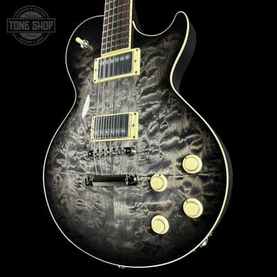 Collings CL City Limits DLX Quilt Top Acid Wash Charcoal Burst w/Case 251664 image 3