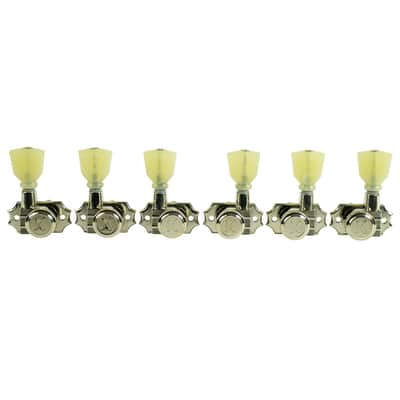 Kluson 3+3 Locking Revolution Series G-Mount Tuning Machines Nickel KRGL-3-NP