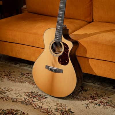 Cort Gold MC6 Ovangkol Acoustic-Electric Guitar w/Premium Gig-bag. Natural Gloss, B-Stock image 11