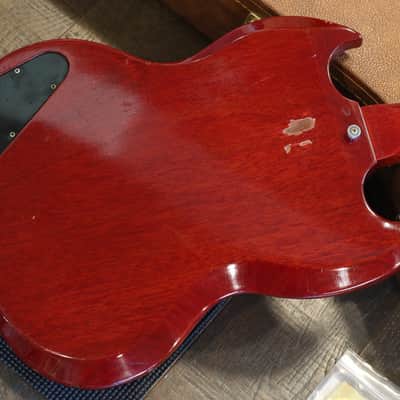 Vintage! 1962 Gibson EB-0 w/ OG Bakelite PUP Electric Bass Cherry Red + HSC image 12