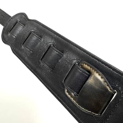 Walker & Williams LIP-06 Dark Rye Tan Carved Leather Spade Cut Strap with Tooled Cross and Thorns image 9