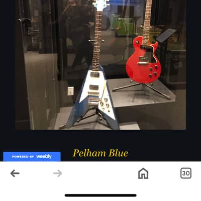 1992 Replica ‘67 Flying V Factory Frost Blue Lacquer Factory Reclaimed 1960’s Wood, 1967 Factory Parts, Wiring, Pat No Pickups Melody Maker Fingerboard Etc image 24