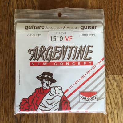 Set of Savarez Argentine 1510MF medium tension loop-end guitar strings image 1