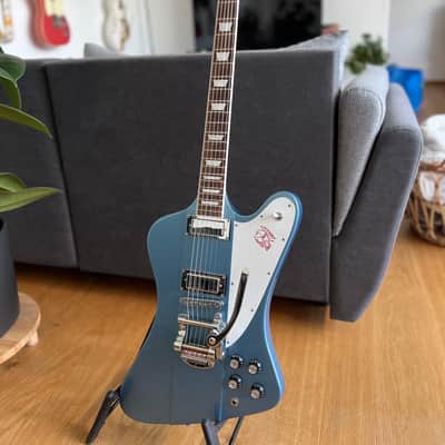 Gibson Firebird T 2017 - Pelham Blue + Vibramate Bigsby B5 + String Spoiler image 1