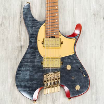Ibanez MGFM10 Manuel Gardner Fernandes Headless Multi-Scale Guitar, Obsidian Black Low Gloss image 2
