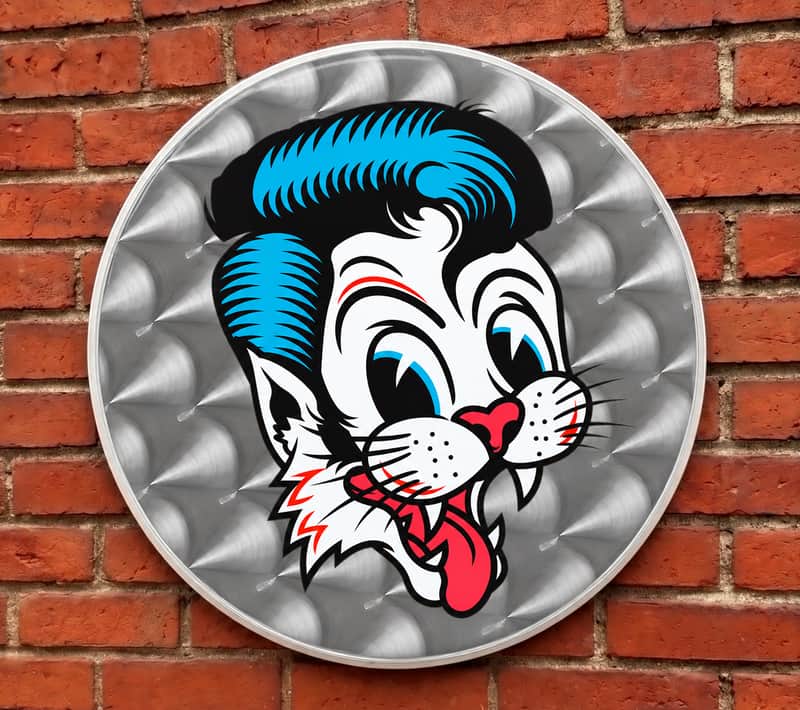Stray Cats, 2019 Anniversary, 22" Bass Drum Head, Slim Jim Phantom