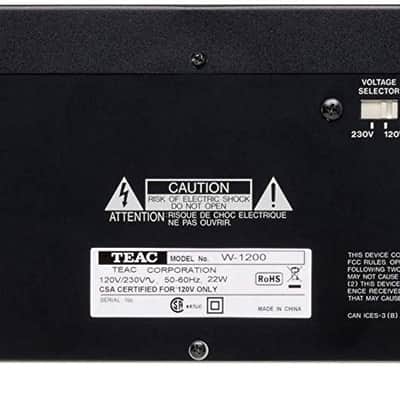 TEAC - W-1200 - Double Cassette Deck - Black image 3