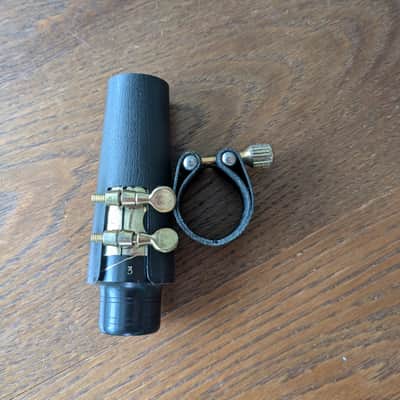 Geo M Bundy alto sax mouthpiece 3 w/ Rovner ligature image 2