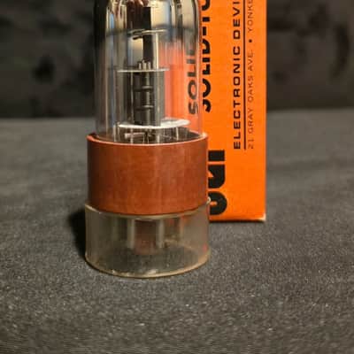 SYLVANIA JAN CHS 6SL7 WGT TUBE LEGENDARY BROWN BASE 1950s MILTARY TUBE NOS NIB image 7
