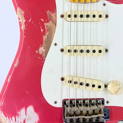 Fender USA Custom Shop  1957 HEAVY RELIC STRAT- FIESTA RED Ser#:R150868 image 10